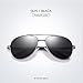 Produktbild JKYQ Aluminium-Magnesium-Männer-polarisierte Sonnenbrille großen Rahmen Anti-UV-Spiegel Fahren, Laufen, Angeln, Rennsport spiegelschwarz,Silver