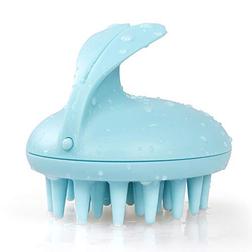Masseur de cuir chevelu de cheveux, DAREN&KIWI imperméable à la main Vibration Tête Masseur Shampooing/Brosse de douche pour les cheveux profonds propre et la tête Muscle Relax (Bleu)