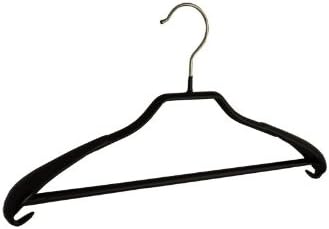 5 x Jacket / Suit hanger with black non-slip, trouser bar and wide shoulders (35 mm), 40 cm