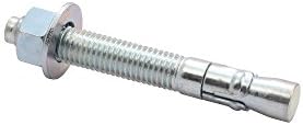 Wej-It Ankr-TITE AT Wedge Anchor, Carbon Steel, Zinc Plated Finish, Meets QQZ-325Z Type II Class 3 and GSA FFS-325 Group II Type 4 Class 1 Specifications, 5/8" Diameter, 5" Length, 3-1/8" Threaded Length (Pack of 10)