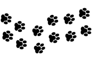 LIGHTNINGSIGNS Cat/Dog Paws Stickers | Cute Animal Paw Prints Stickers | Paw Print Wall Art Stickers | Dog Paws Labels Cat Paw Print Labels | Paw Prints Vinyl Decals for Car, Wall, Window, Van, Bike, Kids Room
