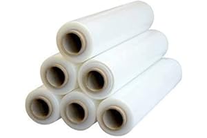 FitYo - Rouleau de Film Plastique Etirable & Transparent - Résistant, pour Emballage et Palettes - Protège & Maintient vos Envois - 500 mm x 200 mètres, Epaisseur de 23 Microns - 6 Rouleaux