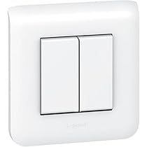 Lot De 2 Interrupteurs Poussoirs à Grille Mosaic 45 Legrand - Référence 99668