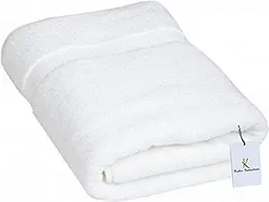 Kuber Industries 350 GSM Cotton Bath Towel (27 * 54 Inches, White)