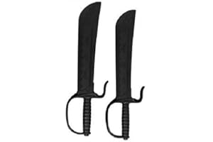 Playwell Deluxe Black Polypropylene Plastic Wing Chun Training Knives - NEW PAIR