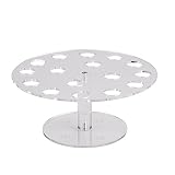 Gosear 16-hole Soporte Expositor Titular para Cupcake Cono de Helado de Magdalena (Acrílico Claro en Forma de Pétalo)