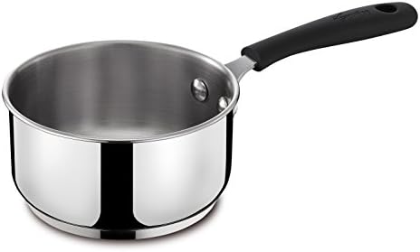 Lagostina Gioiosa Casseruola Fonda in Acciaio Inox 18/10 Ø 14 cm, Pentola Induzione, Gas e Forno fino a 250 °C, Finitura Lucida Esterna e Satinata Interna, con Manico in Bakelite