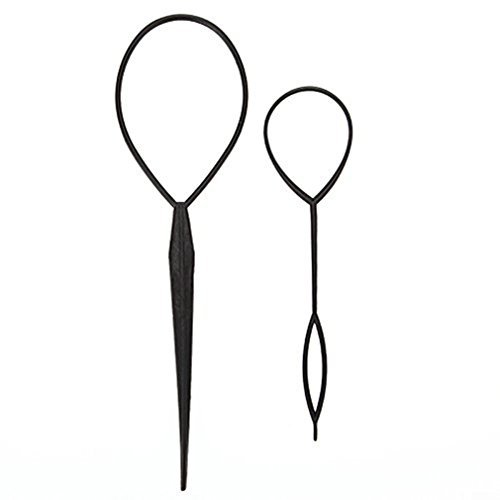 2x Demarkt Disk-Haar Hairstyle Help Hair Haar Tail Twister Kugelkopf Schwarz - 2