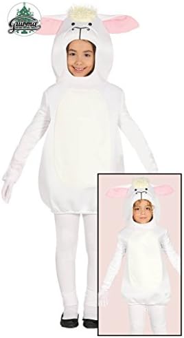 GUIRMA | Sheep Fancy Dress Costume for Children - Hood, Trousers and Outfit - Animal Costumes for Christmas, New Year, Halloween, Carnival and Fancy Dress Parties - Unisex - White