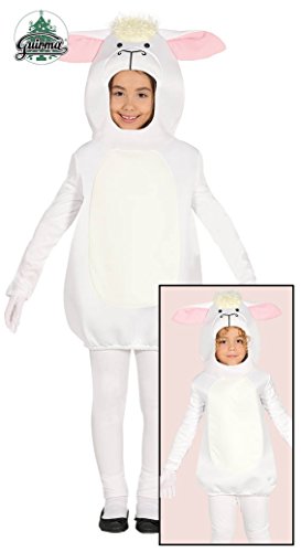 GUIRMA | Sheep Fancy Dress Costume for Children - Hood, Trousers and Outfit - Animal Costumes for Christmas, New Year, Halloween, Carnival and Fancy Dress Parties - Unisex - White