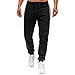 Price comparison product image Mosstars - Men Pants,Men's Sale Casual Elastic Waistband Printed Splicing Sport Trousers Male Stretch Slim Pocket Work Overalls Sweatpants Black
