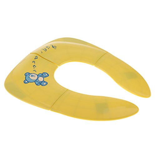 Preisvergleich Produktbild Sharplace Faltbare Toilettensitze für Kinder / Baby, Tragbarer Unterwegs WC Sitz, Kleinkind Töpfchen Gelb / Rosa - Gelb, 35cm x 29cm