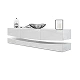 Korpus (Oberboden, Mittelboden und Seiten) in Weiß Hochglanz