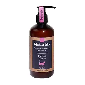 Naturelix Feline Care Natural Cat Shampoo Plus Conditioner for Persian-India Cats Hypoallergenic Shampoo for Cats-Kittens-300 ml