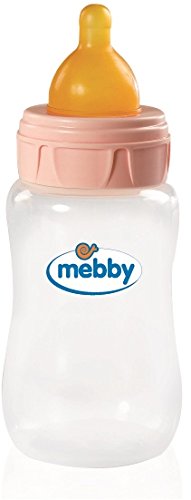Mebby Pp Baby Bottle with Latex Teat (150 ml, Pink)