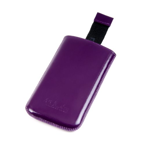 Valenta Etui offen - violett - mit Ausziehlasche und trendigem Blumenprint für Mobistel EL560 Dual SIM