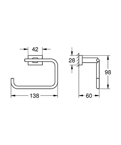GROHE Essentials Cube WC-Papierhalter 40507000 - 2