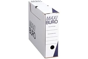 Maxiburo Boîtes archives blanches dos 8 cm Lot de 20