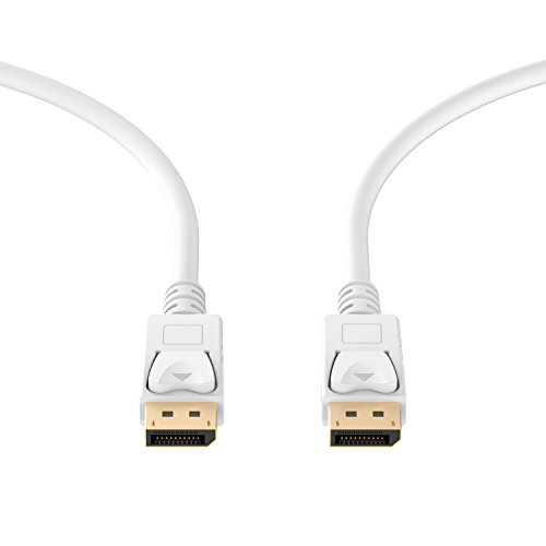 DisplayPort Kabel, Rankie 1.8m Vergoldet Ultra HD 1080p DisplayPort(DP) zu DisplayPort(DP) Kabel 4K-Auflösung Bereit Cable (Weiß) – R1104B - 3