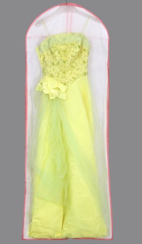 HIMRY® Atmungsaktiver Kleidersack Schutzhülle für Kleider / Abendkleider / Anzüge / Mäntel – ca. 154 cm – Reissverschluss , Pink, KXB-106 Pink - 2