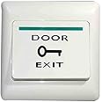 PSW-44 Plastic 3" x 3" Door Exit Push Release Button Switch for Standalone/Multi Door Access Control System or Biometric EM Lock Device White