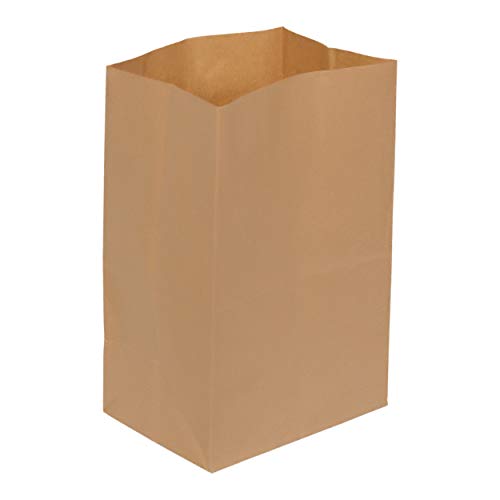 Asiam Impex Sarl Sac en Papier - sans Poignée - 22x12x30-70gsm - 50 piéces - Papier Kraft Marron - Non imprimé -%100 Recyclable
