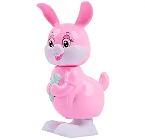 Dwellic Winding Rabbit Toy/ Wind up Key Operated Jumping Toy/ Dancing Rabbit Wind Up Clockwork Key Toy(Multicolor) Wind Up Squirrel Toy , Jumping Toy for Girls & Boys , Funny Clockwork Toy - Pack of 1