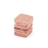 3.1.8 mm de espesor. 10 unids de cobre puro de latón Heatsink Shim Thermal Pad Barrera para la tarjeta gráfica portátil 15x15mm Disipación térmica rápida