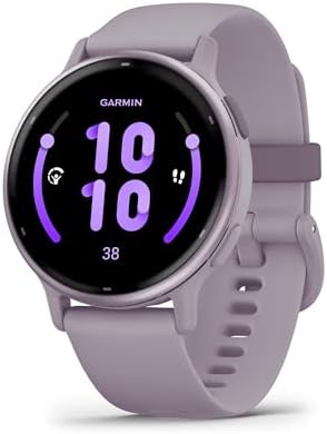Garmin vívoactive 5, Smartwatch AMOLED 1,2", Cassa 42mm, Musica, GarminPay, +30 Sport, GPS, Cardio, Coach Sonno, Benefici Workout, Autonomia 11 giorni, Orchid & Orchid Metallic