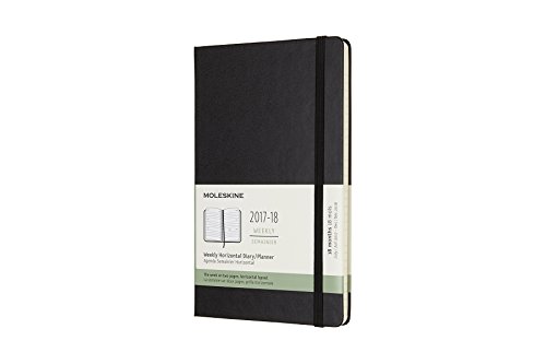 Download Moleskine Agenda Settimanale, 18 mesi, 2017/2018, orizzontale, Hard Cover A righe Large nero Download Moleskine Agenda Settimanale, 18 mesi, 2017/2018, orizzontale, Hard Cover A righe Large nero