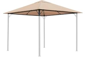 SAN MARCO Remplacement Toile pour tonnelle Terrasse Extérieur 3 x 3 m Beige 220 g/m²