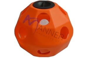 MANNER PRODUCTS Hay Ball Feeders for Horses and Ponies (Free Delivery) (Orange, 75mm)