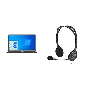RDP ThinBook 1010 - Intel Celeron Quad Core Processor Laptop with Logitech H111 Wired Headset