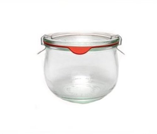 12 Weck Gläser 1/2 Liter Tulpengläser Einmachgläser Weckgläser / inkl Einkochringe Klammern Glasdeckel