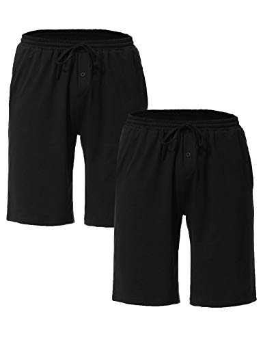 Aibrou Pantalones de Pijama Hombre Corto Verano,Pantalon Algodon Ajustable Comodo y Transpirable S-XXL