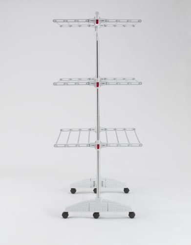 Hanuri One Touch Wäscheständer / Wäschetrockner / Variabel klappbar / Fußrollen - 12