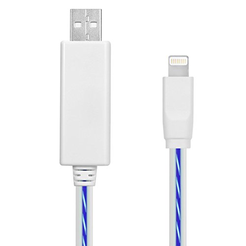 WELUV LED USB Kabel Handy Ladekabel Datenkabel KFZ Auto Lightning EL Charging Kabel Für iphone 7/7plus/6s/6/5 iPad Air Mini PCs Cable - 2