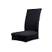 Solid Color Soft Polyester Spandex Dining Stool Chair Cover Slipcover Black