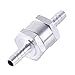 Produktbild L_shop Kraftstoff Rückschlagventil Benzin Diesel 6MM / 8MM / 10MM / 12MM Öl Chrom Auto Auto Nicht Return One Way Inline Rückschlagventile, Edelstahl, Silber