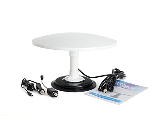 KUMA Antena de televisión Digital omnidireccional con Base magnética de 12/24 V Cosmos para caravanas, autocaravanas, Barcos, Camiones, Furgonetas y remolques de Caballos