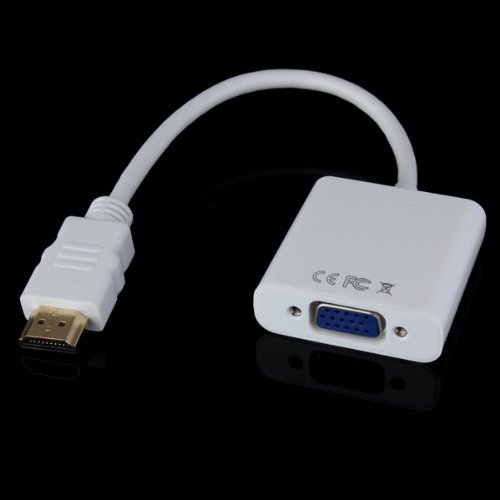 SODIAL(R) 1080p HDMI zu VGA Adapter Kabel Konverter mit Audio-Kabel Weiss - 5