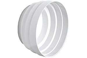 La Ventilazione CRC125B - Riduzione Concentrica D/100-120-125 attacco M/F per Aerazione Canalizzata per Tubo non Bicchierato, in Pvc Colore Bianco