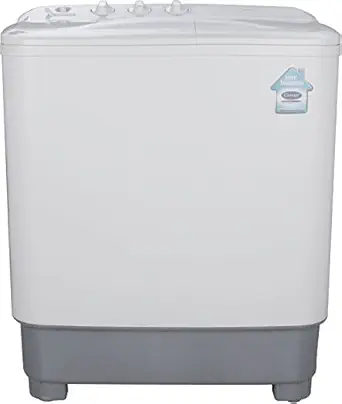 Midea 6.5 kg Semi-Automatic Top Loading Washing Machine (MWMSA065M02, White and Grey)