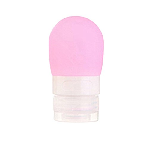 Preisvergleich Produktbild Bluelans® Silikon Reise Flaschen - Farbige Fläschchen, Kosmetiktasche Reiseflaschen für Shampoo, Creme, Spülung, Körperpflege (S (38ML), Pink)