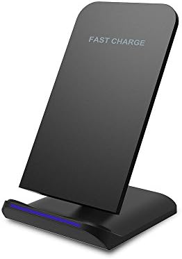 Fast Wireless Charger, Qi Wireless Charger Stand for Samsung Galaxy Note 8 S8 S8 Plus S7 Edge S7 S6 Edge Plus Note 5, Standard Charge for Apple iPhone X iPhone (White 3)