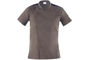 GIBLOR'S - Giacca Thiago Uomo per Chef, Cuoco, in Cotone Elasticizzato, Collo Coreano, disponibile in diversi colori