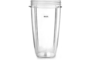 DDSHUN 32oz Entsafter Tassen Große Tassen klare Mixer Tassen kompatibel für Nutribullet Ersatzteile 600W / 900W Mixer Entsafter Zubehör für Nutribullet Bullet (18OZ / 24OZ / 32OZ)