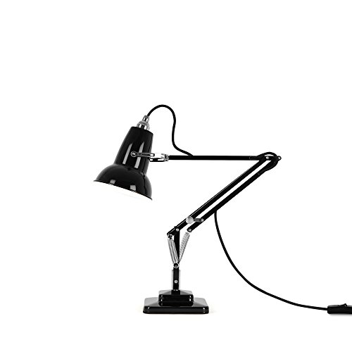 Anglepoise Original 1227 Mini Desk Lamp - Jet Black with Black Cable