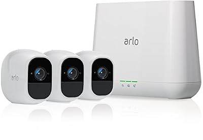 NETGEAR VMS4330P-100EUS Arlo Pro 2 - Système de sécurité avec 1 station de base et 3 Smart Caméra Full HD 100% sans Fil, Vision Nocturne, Etanche Intérieure/Extérieure