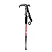 Produktbild LIOOBO Retractable dreiteilige Trekkingstöcke 65-135 cm Anti Shock Aluminium Trekking Trail Pole Wandern Sticks Wandern Pole Camping Bergsteigen Stöcke Krücke mit Gummi Tipps Protektoren (rot)